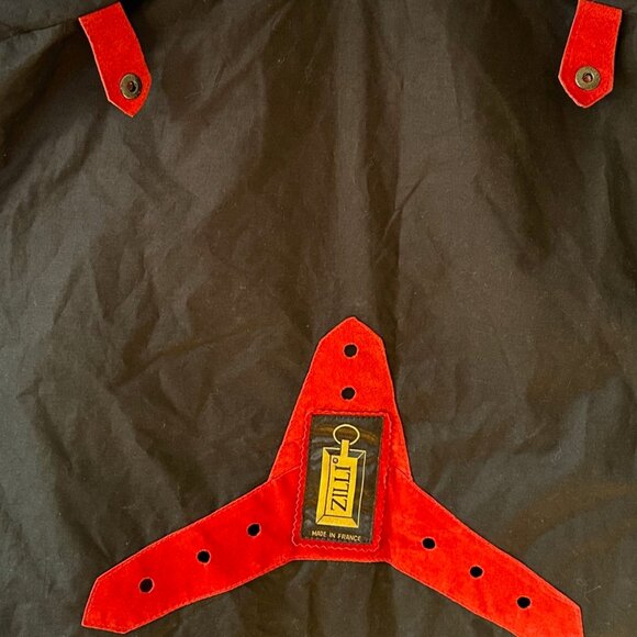 Vintage Zilli Rare Full Length Garment Bag for Travel Black & Red - Picture 3 of 13
